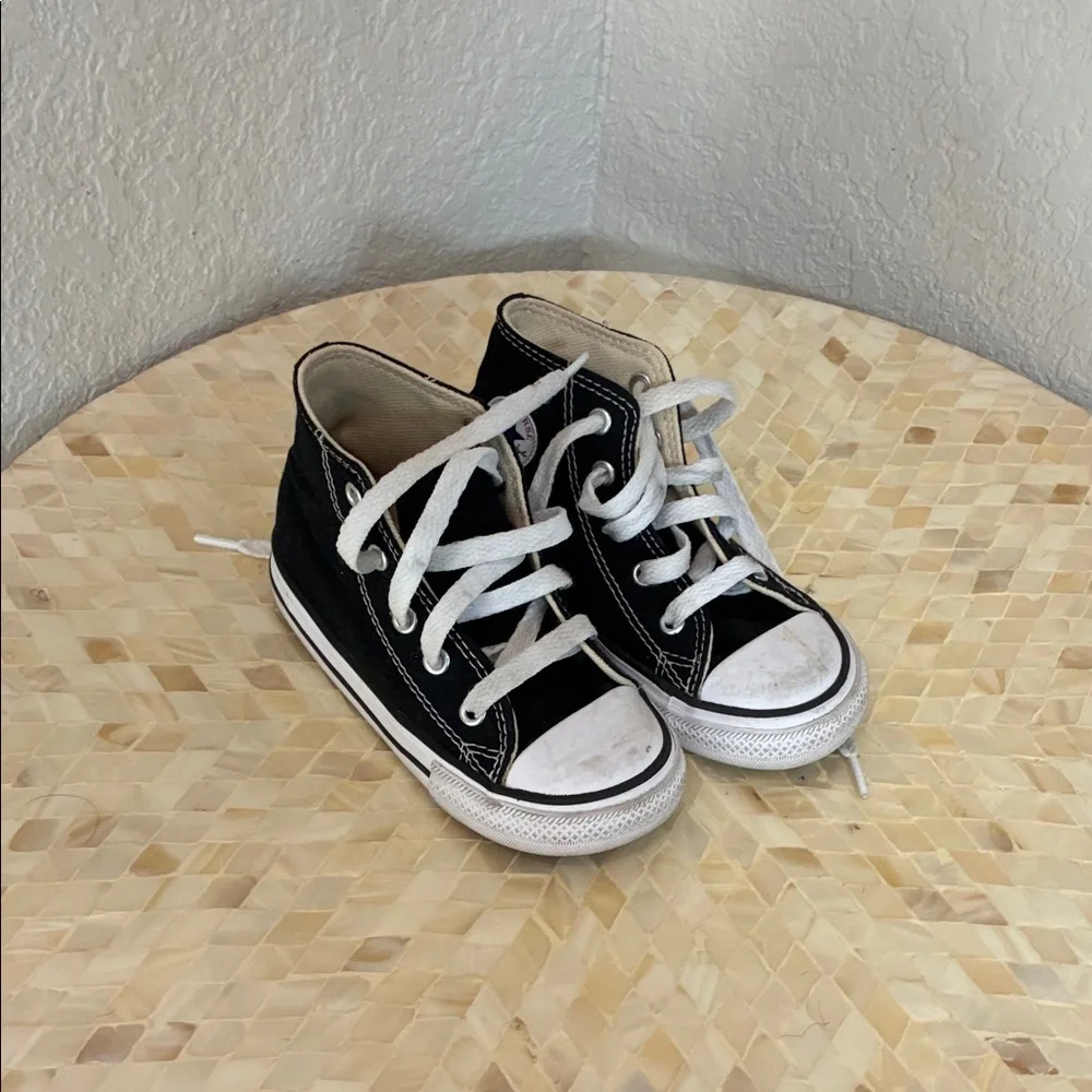 Converse Kids Black and White High-Top Sneakers